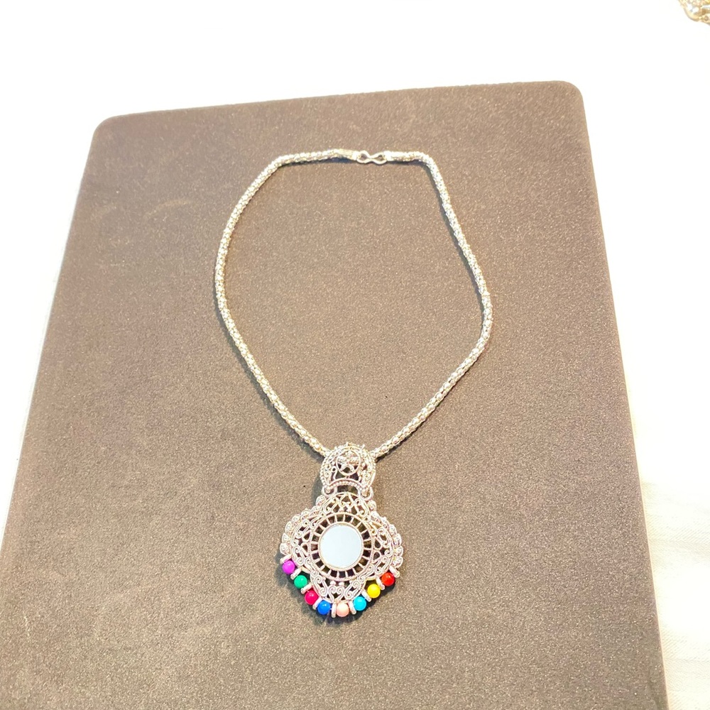 🆕 silver mirror necklace with earrings - Picture 5 of 9
